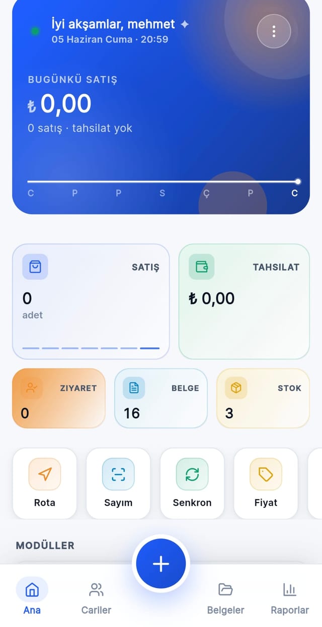 İtinaSoft mobil uygulama ekranı