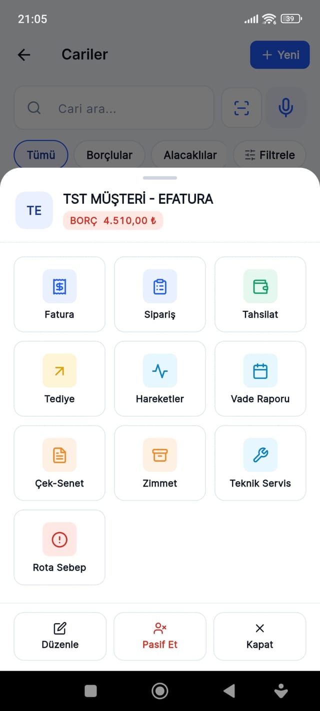 İtinaSoft mobil uygulama ekranı